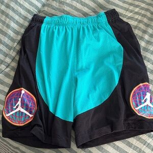 Vintage Jordan Basketball Athletic Shorts in Teal and Black